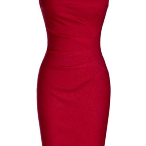 asymmetric sheath in cranberry - Picture 2 of 7